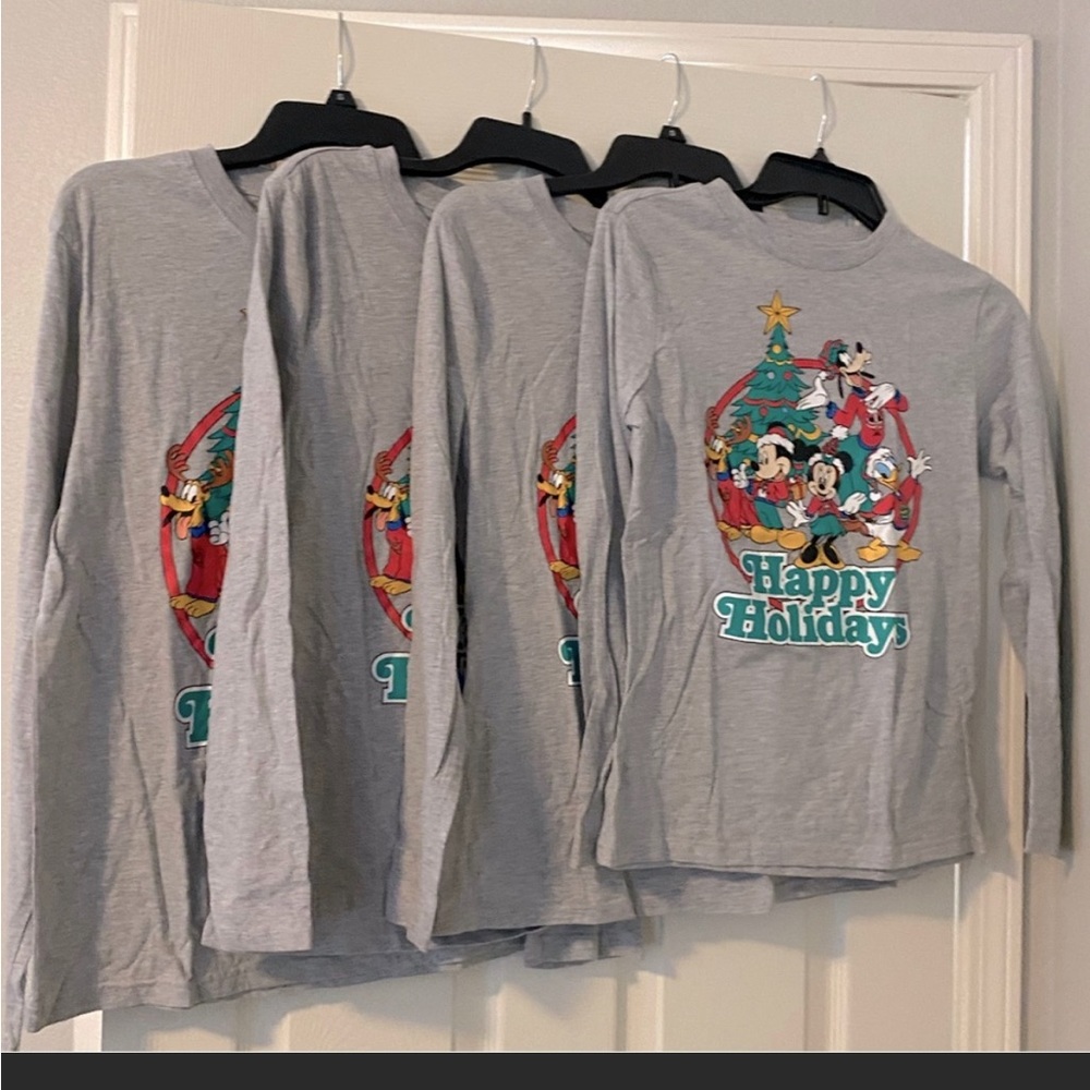 Set of 4 Disney Holidays Family PJ Tops